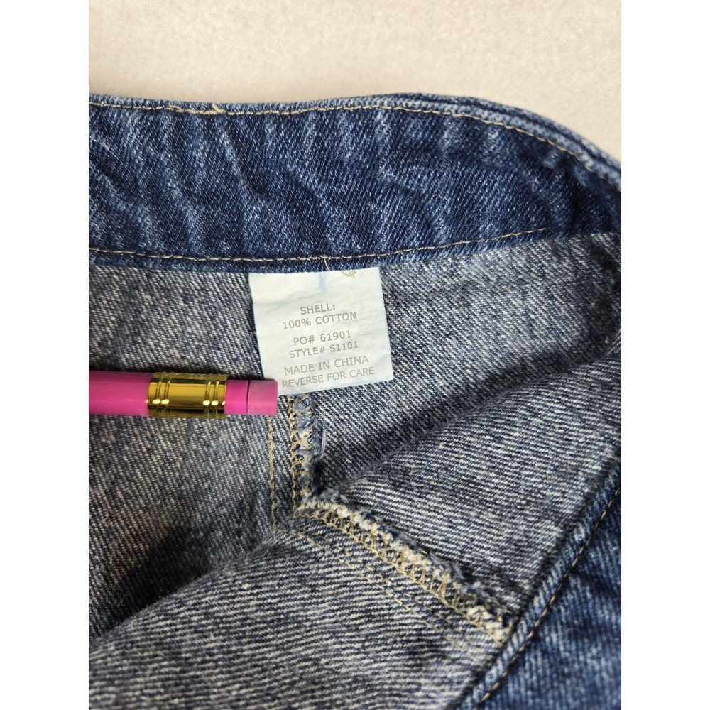 Women's Mini Denim Skirt Size Medium with Button Front - Picture 7 of 9